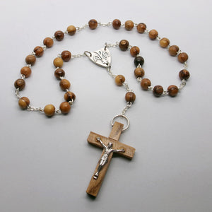 Kelly's Olive Wood Alpha Omega Prayer Beads