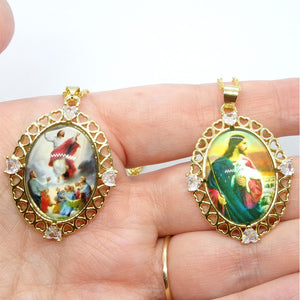 Kelly's Heart Framed Picture Necklace