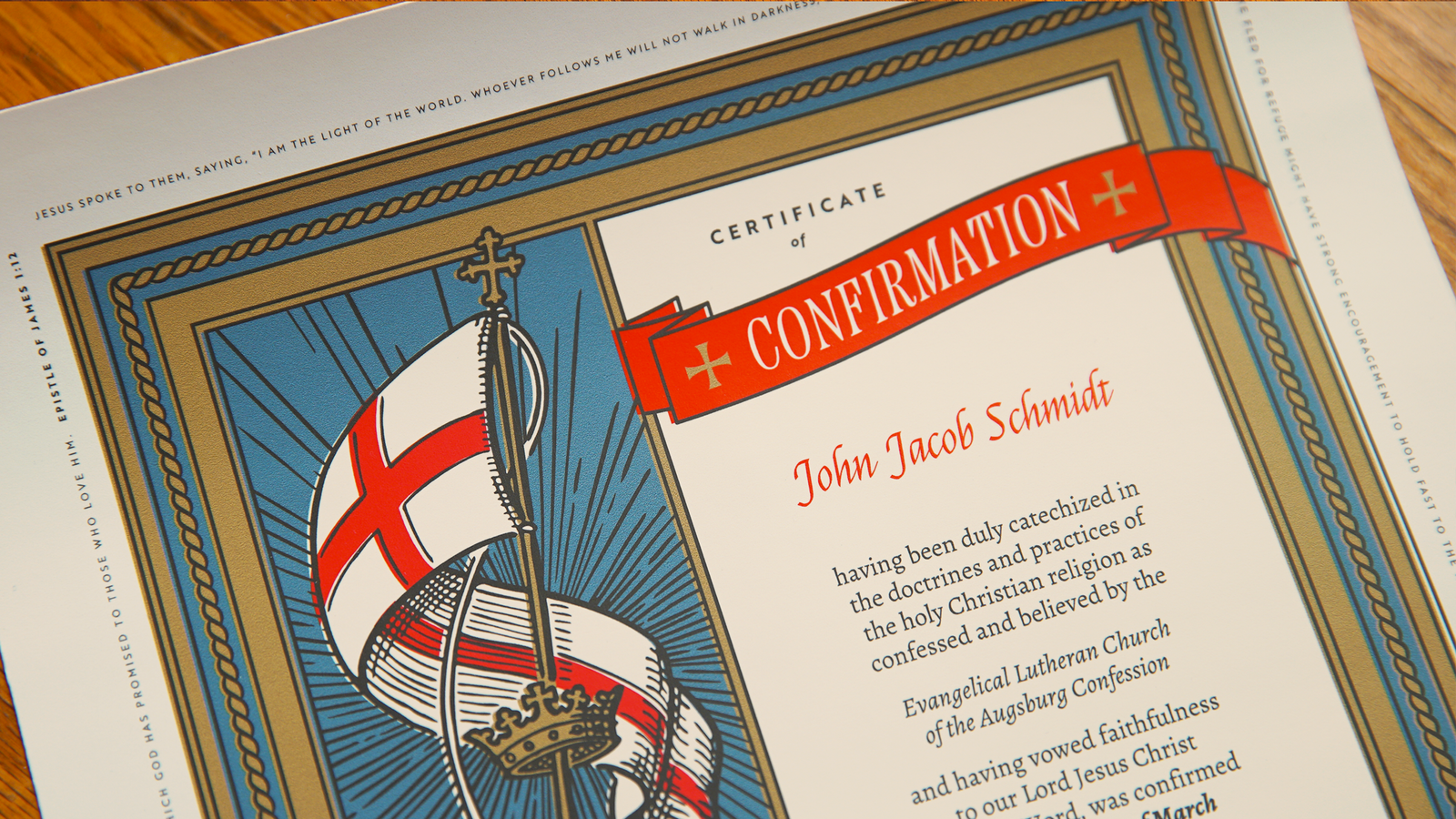 Ad Crucem Confirmation Certificate Single Print