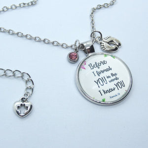 Kelly's "Jeremiah 1:5" Prolife Necklace