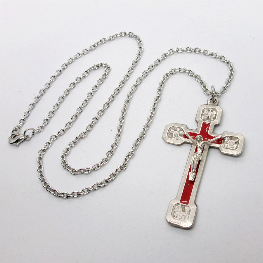 【希少】00s FUGA 十字架ネックレス archive CROSS Kelly's Red Via Crucis Crucifix Necklace - Ad Crucem