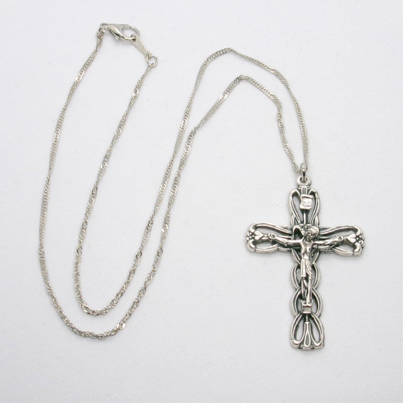 Kelly's Rounded Ornate Crucifix Necklace