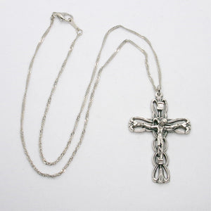 Kelly's Rounded Ornate Crucifix Necklace
