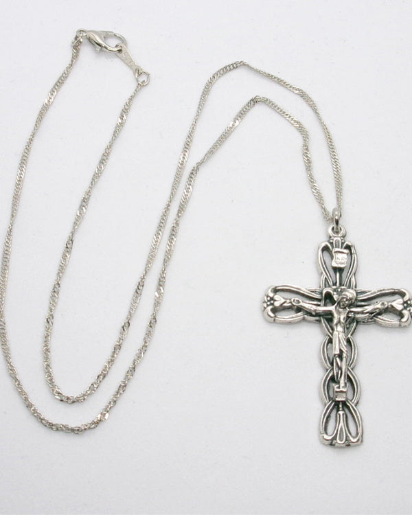 Kelly's Rounded Ornate Crucifix Necklace
