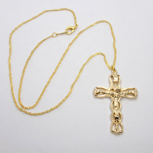 Kelly's Rounded Ornate Crucifix Necklace