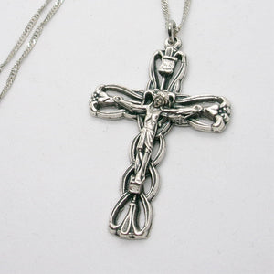 Kelly's Rounded Ornate Crucifix Necklace