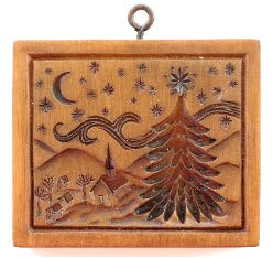 Starry Christmas Tree Springerle Cookie Mold