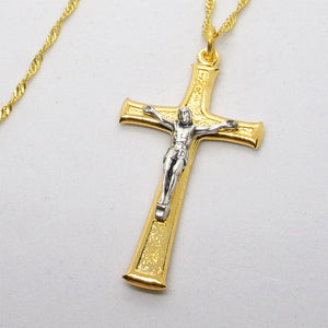 Kelly's Two Tone Crucifix Necklace
