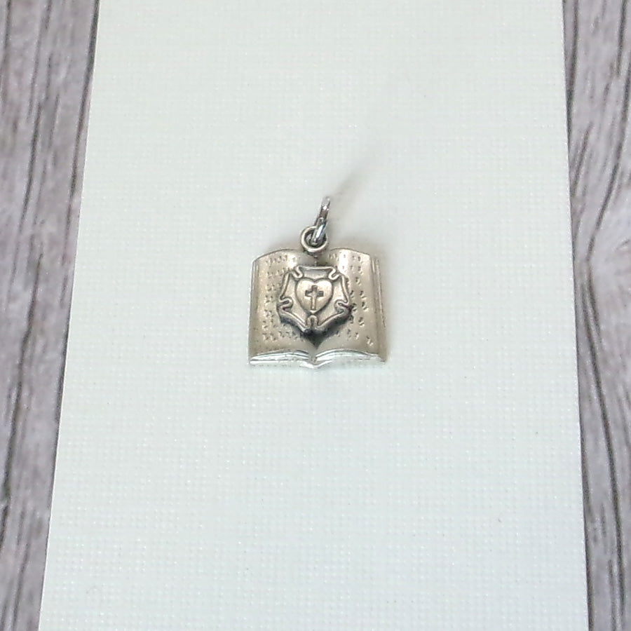 Kelly's Vintage Sterling Luther Rose Bible Charm