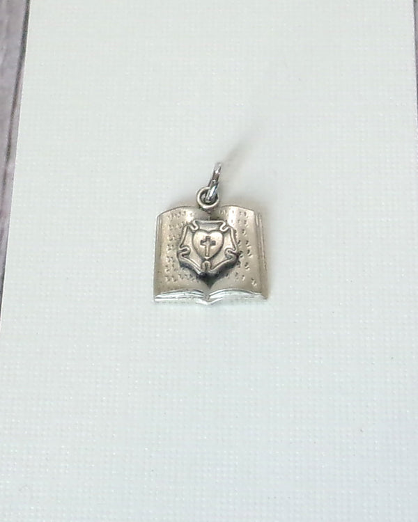Kelly's Vintage Sterling Luther Rose Bible Charm