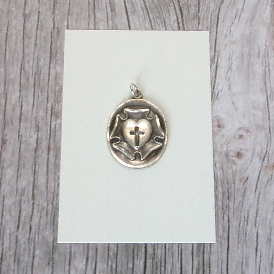 Kelly's Vintage Sterling Oval Luther Rose Charm