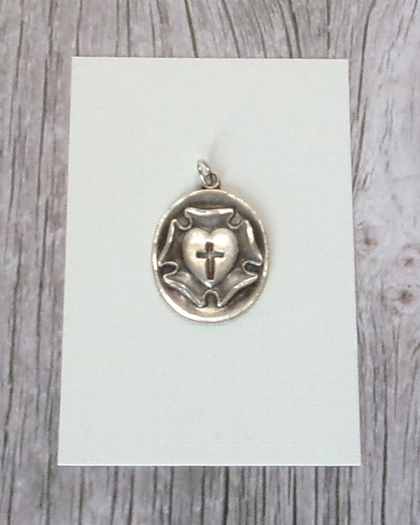 Kelly's Vintage Sterling Oval Luther Rose Charm