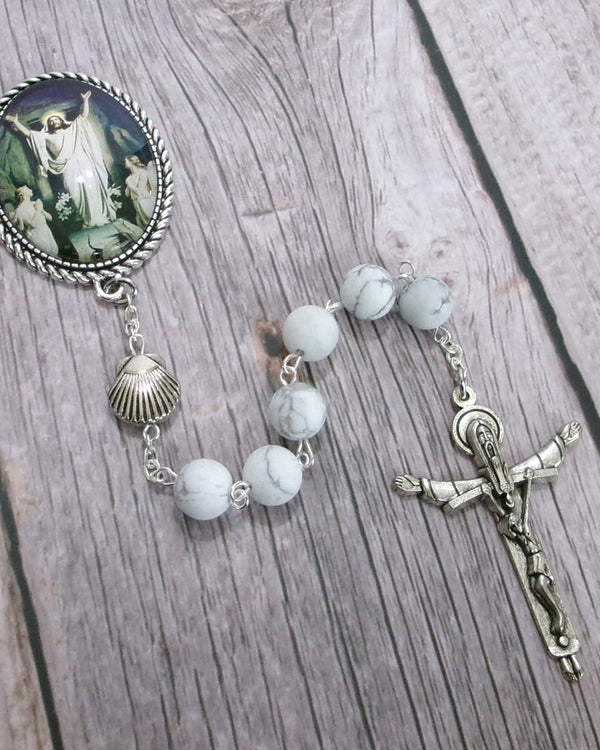 Kelly's White Howlite Easter Chaplet