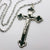 Kelly's XL Black Enamel Budded Crucifix Necklace