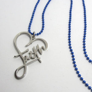Kelly's Faith Heart Necklace
