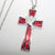 Kelly's Red and White Cross Necklace