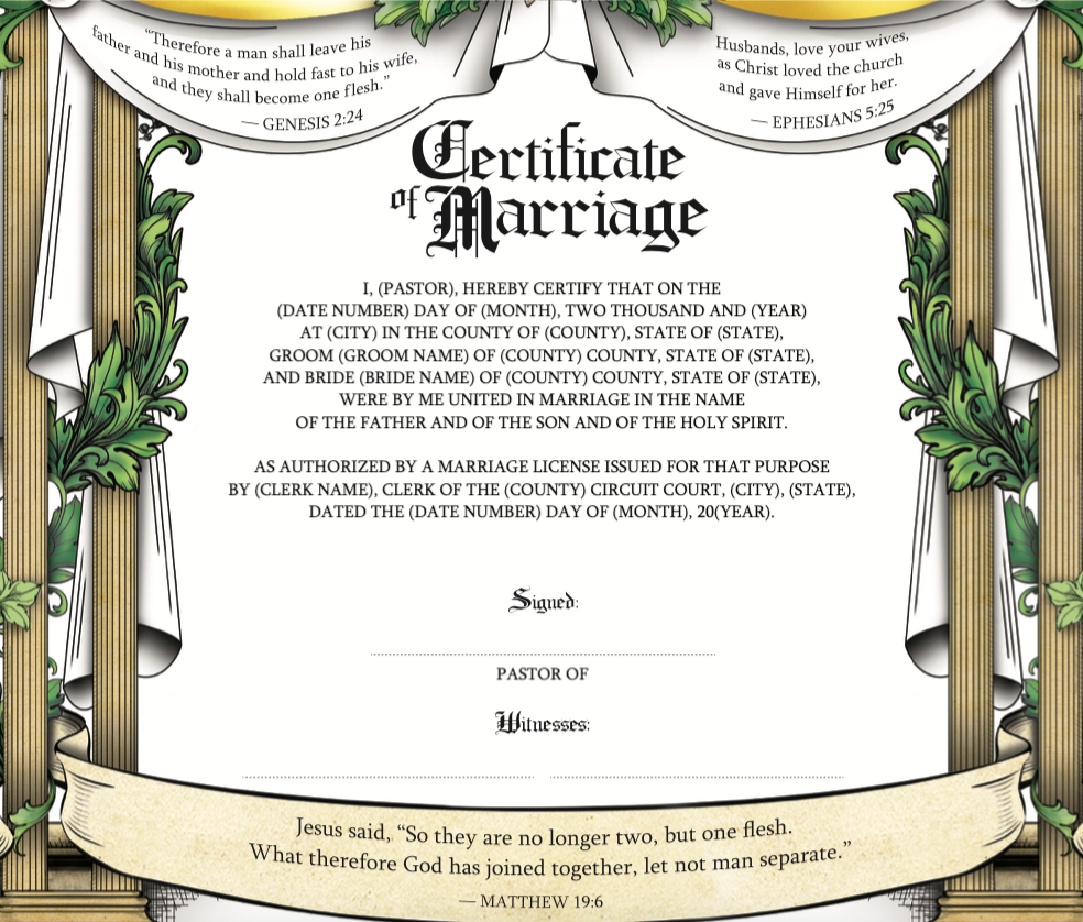 Fake Marriage Certificate