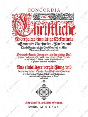 Ad Crucem Book of Concord Title Page Reproduction
