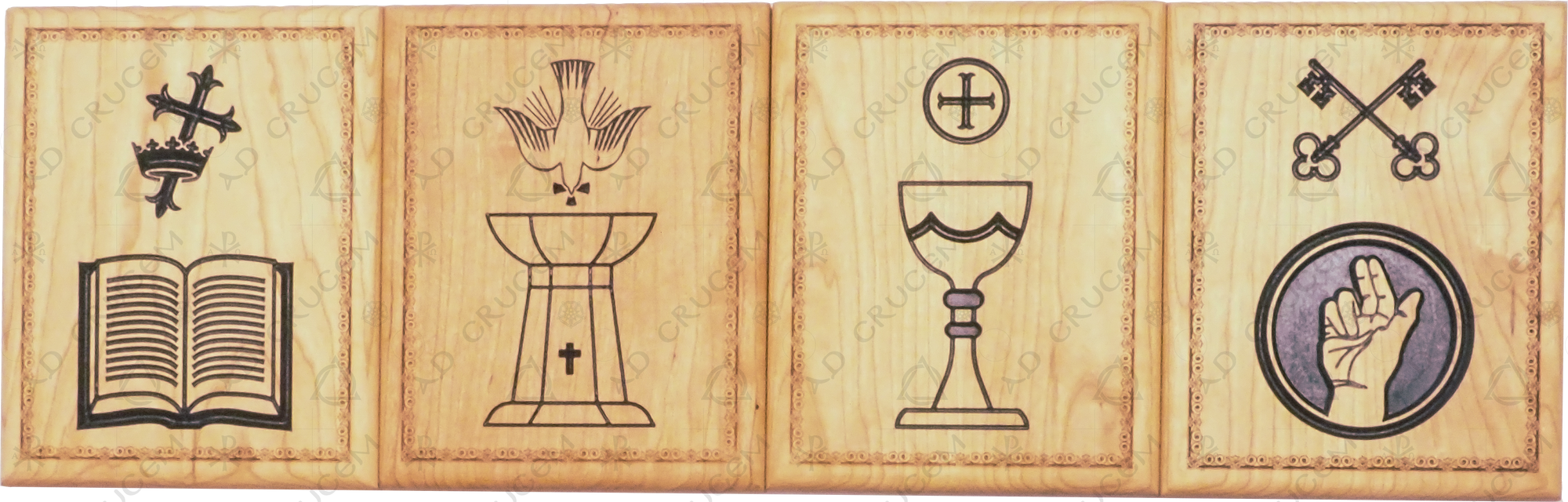 Ad Crucem Means of Grace Carved Plaques