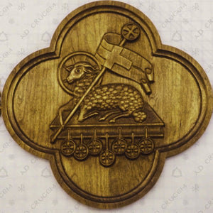 Ad Crucem 3D Agnus Dei Carved Plaque