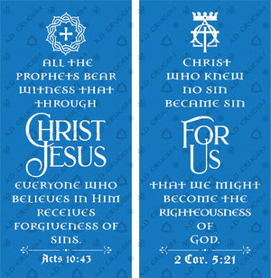 Ad Crucem Advent Banner Set in Light Blue -  Two banners