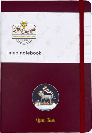 Ad Cucem Lined Journal Notebook - Burgundy