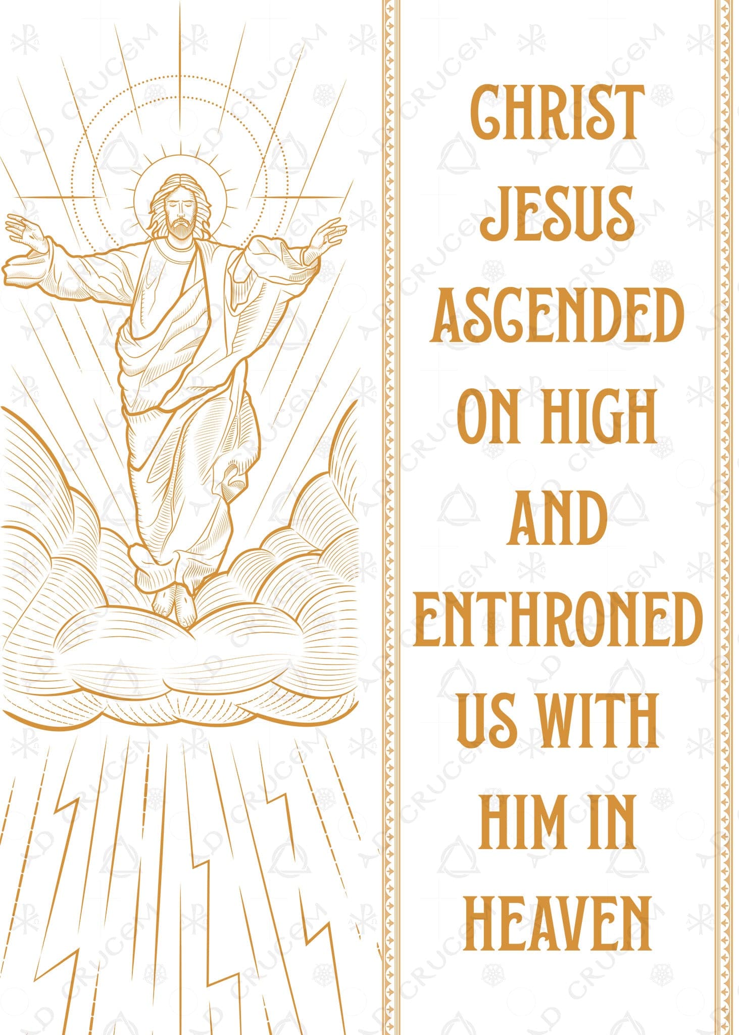 Ad Crucem Easter or Ascension Banners Set of Two