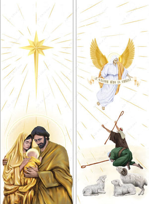 Ad Crucem Christmas Banners - White Liturgical