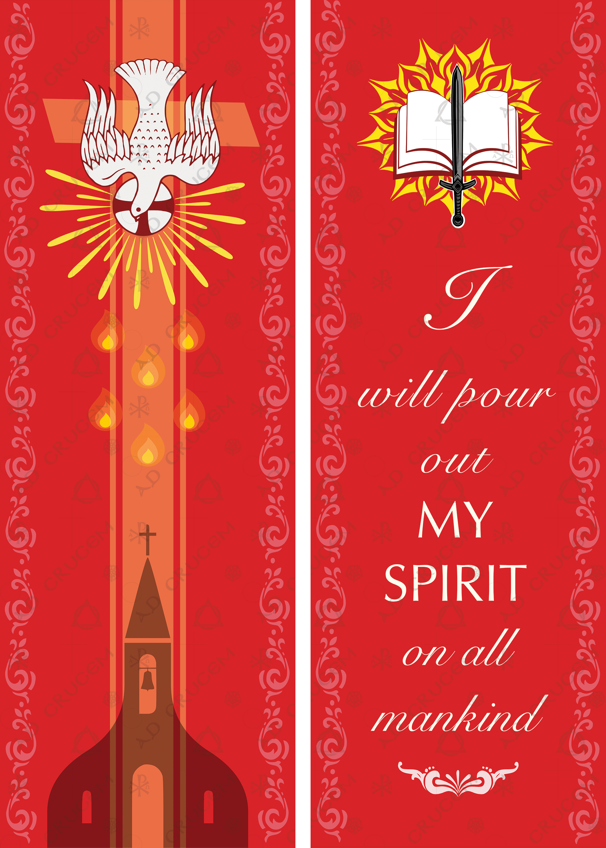 Ad Crucem Pentecost Banner Set - Holy Spirit