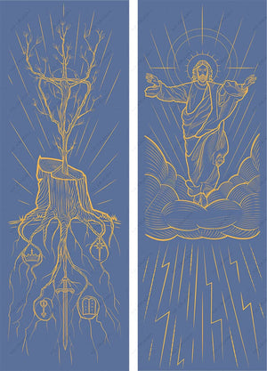 Ad Crucem Advent Banners - Blue