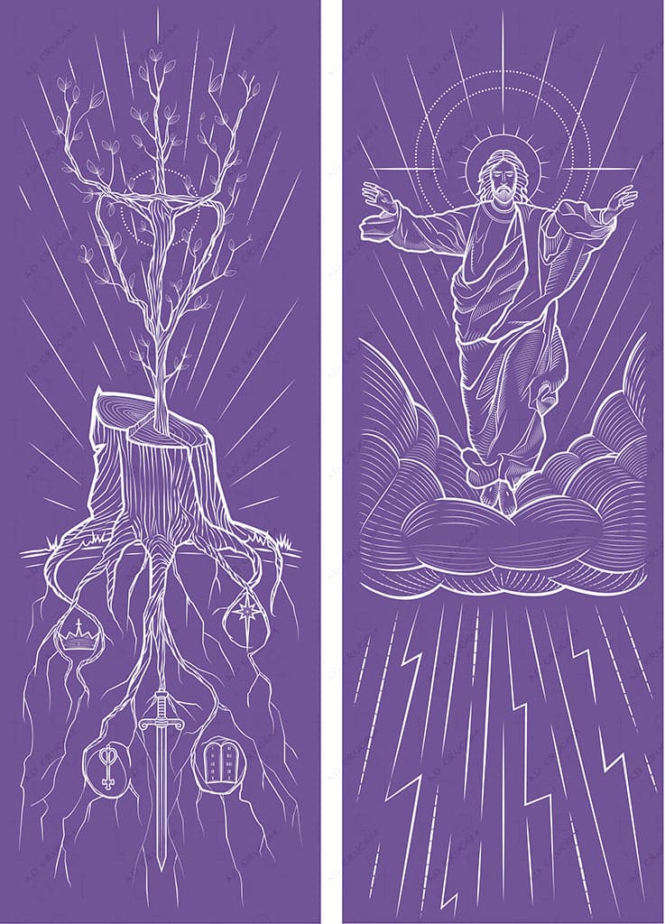 Ad Crucem Advent Banners - Violet
