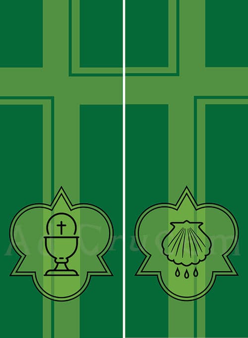 Ad Crucem Two Banner Set - Ordinary Time Sacraments