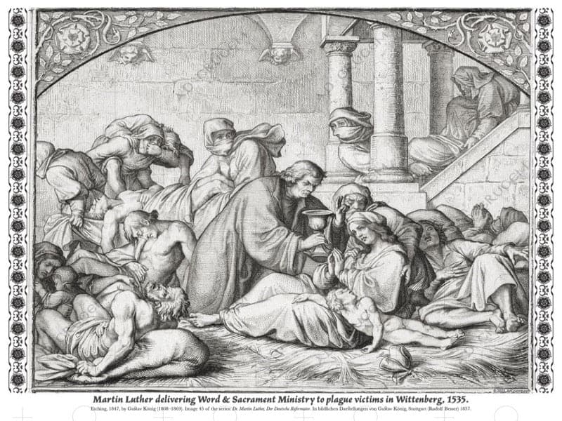 Ad Crucem - Luther Communes Wittenberg Plague Victims Poster