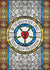 Ad Crucem Stained Glass Style Luther Rose Hanging