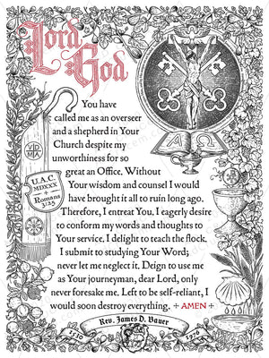 Ad Crucem Sacristy Prayer Poster