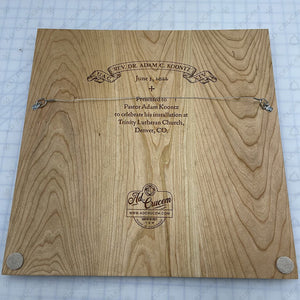 Ad Crucem Pastor Appreciation Wood Plaque - Luther Rose VIVIT
