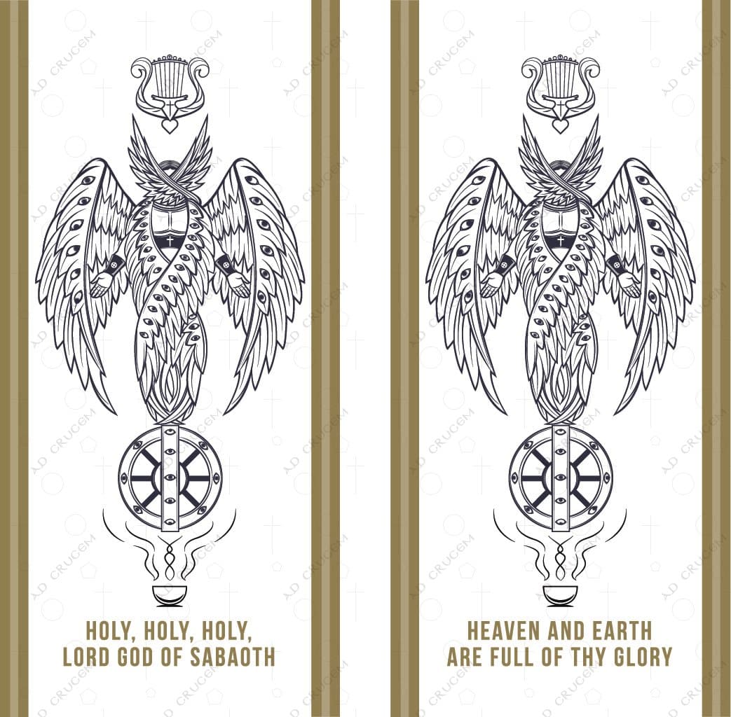 Large Sanctus banners - vertical columns