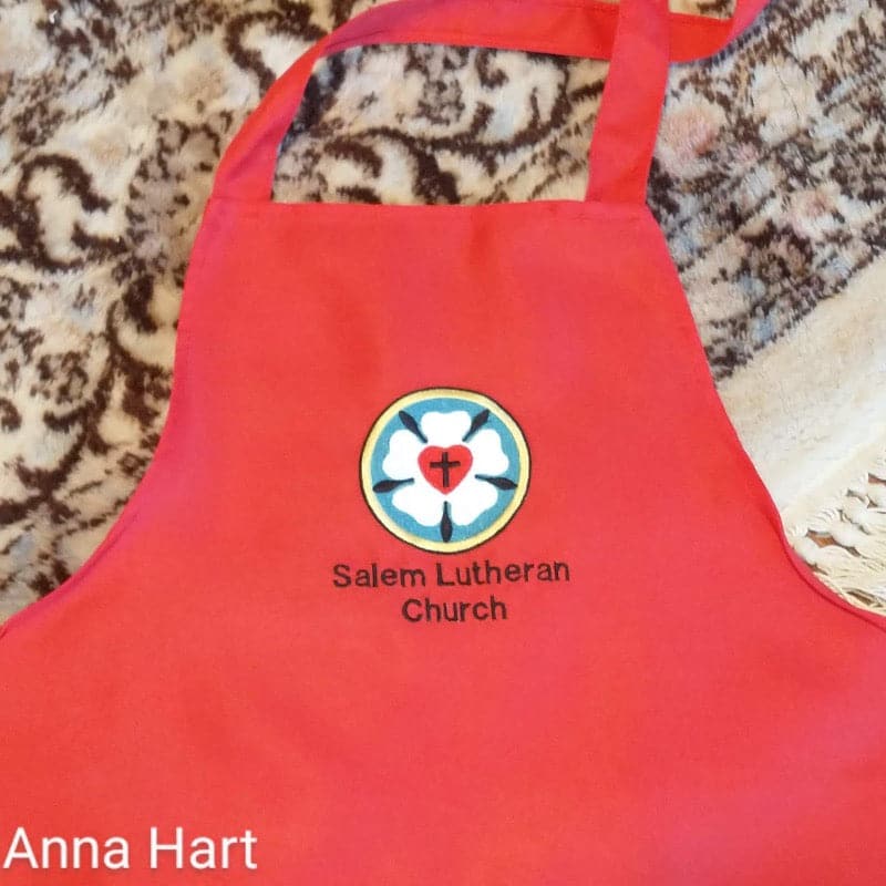 Anna Hart - Luther Rose on Red Apron