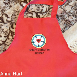 Anna Hart - Luther Rose on Red Apron