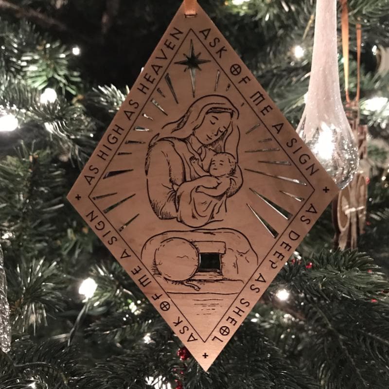 Ad Crucem - Ask of Me a Sign Ornament