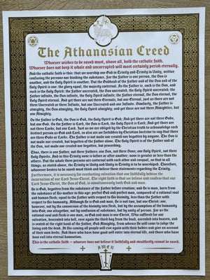 Ad Crucem - Athanasian Creed Poster