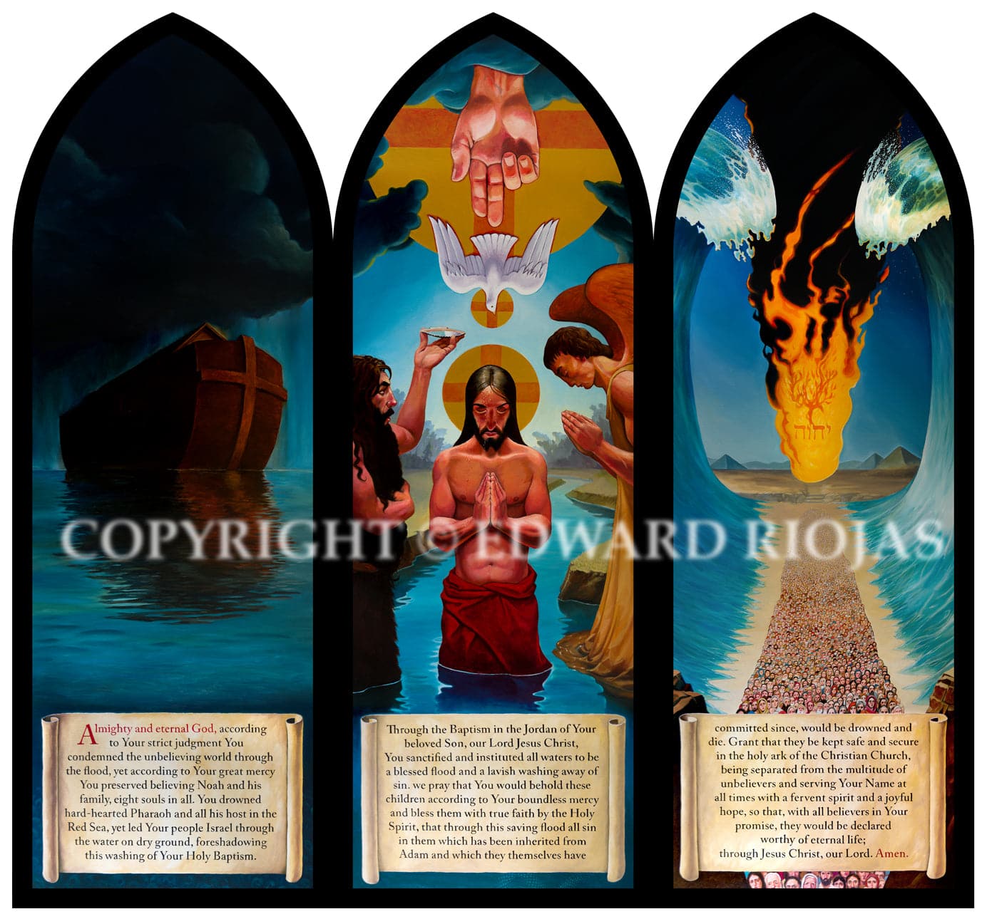 Edward Riojas Baptismal Triptych