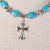 Jennifer’s Buffalo Turquoise Cross Necklace and Earring Set