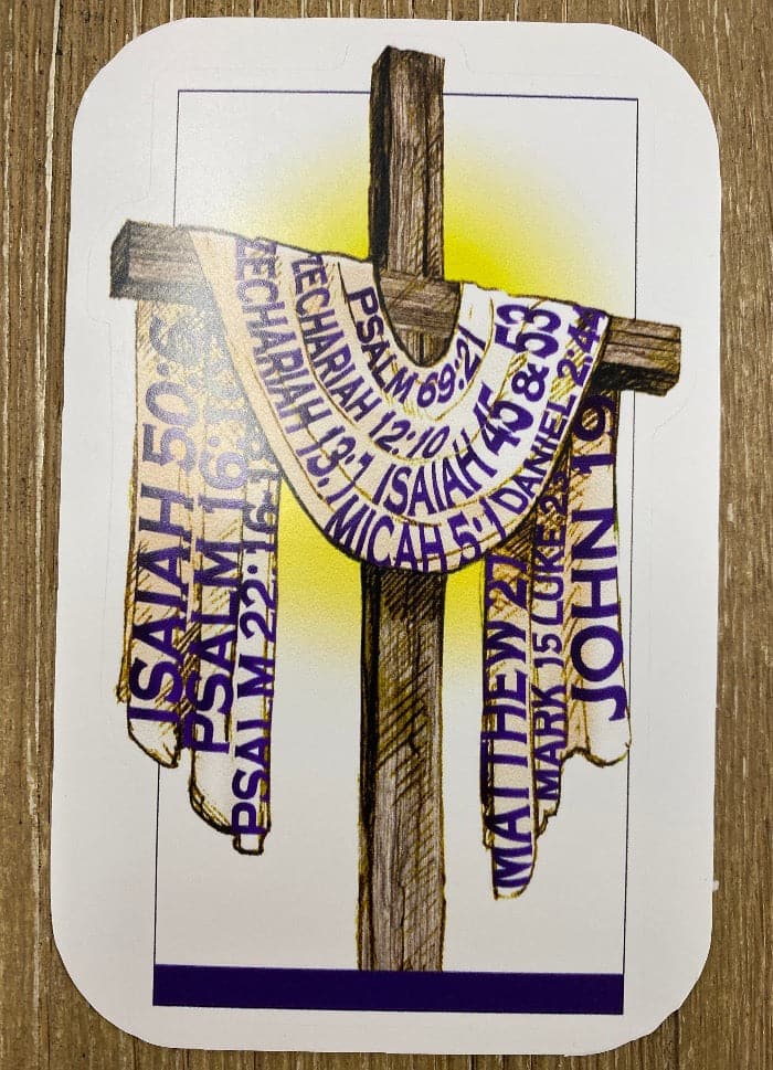 Ad Crucem Sticker - Cross with Scriptures