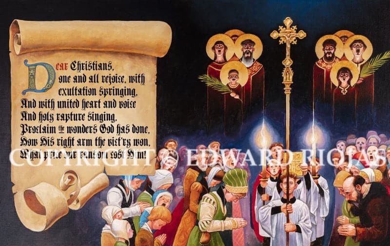 Ed Riojas Dear Christians Procession Spread