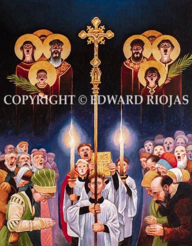 Ed Riojas Dear Christians Procession Vertical