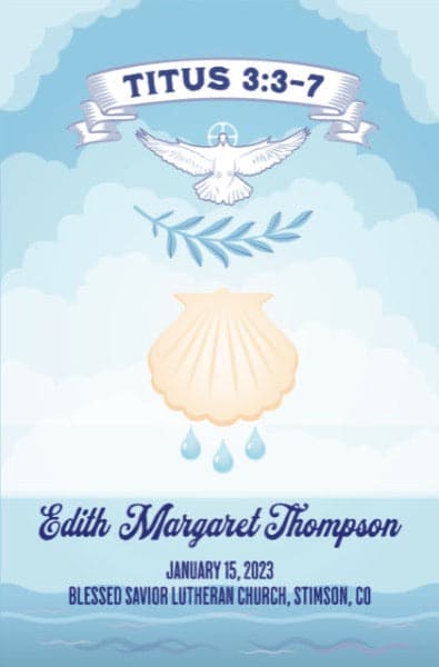 Ad Crucem Small Personalized Baptism Flag