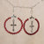 Jennifer's Garnet Hoop Cross Earrings