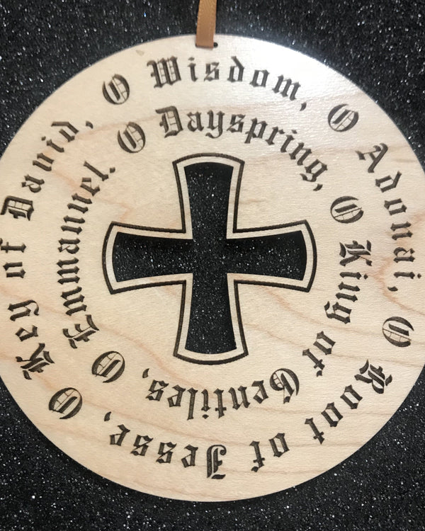 Ad Crucem O Antiphons Christmas Ornament Black Letter German Font