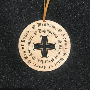 Ad Crucem O Antiphons Christmas Ornament Black Letter German Font